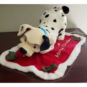 Festive Dalmatian Holiday Decor with Red and White Accents